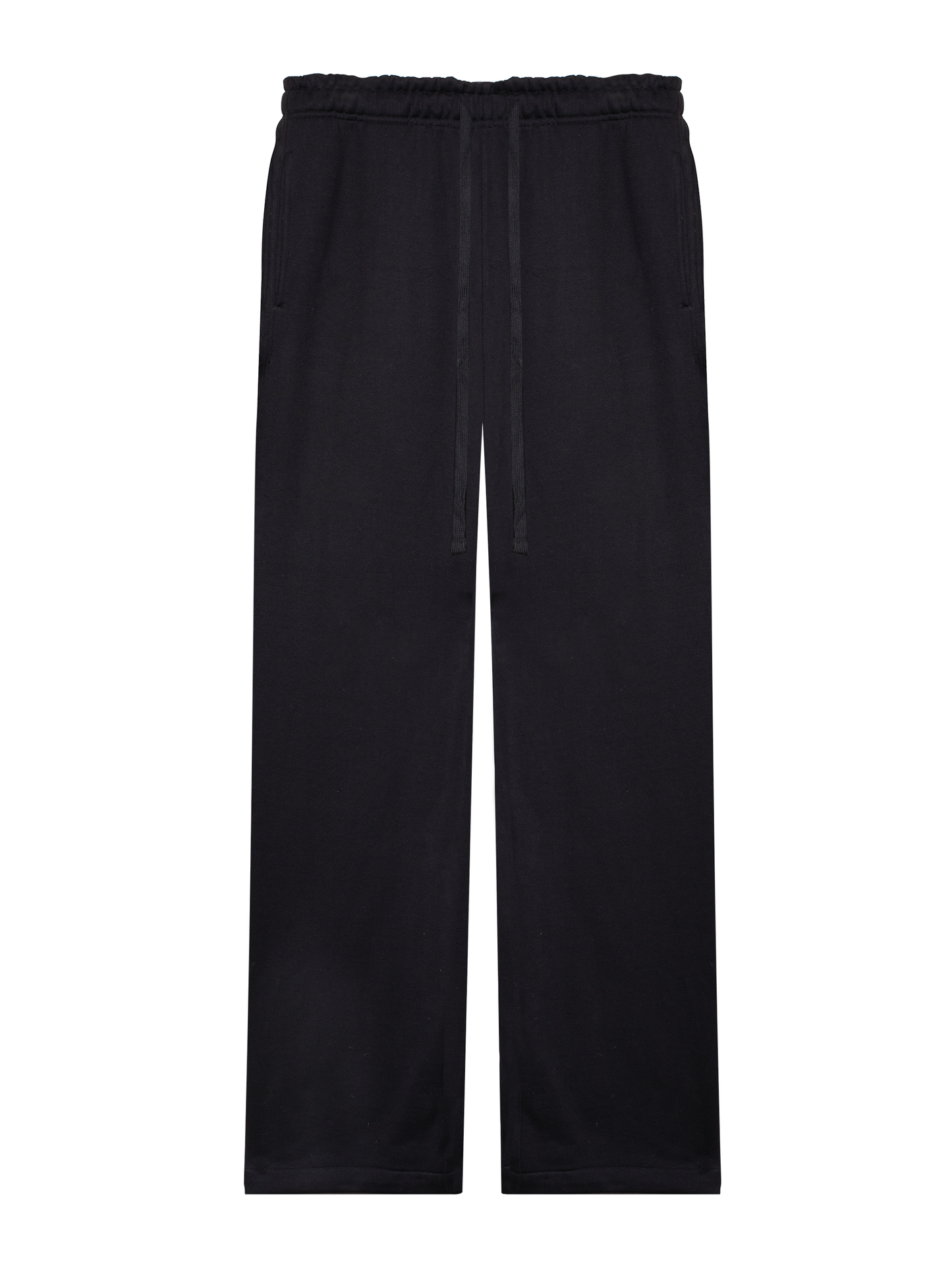BLACK STRAIGHT LEG SWEATPANTS