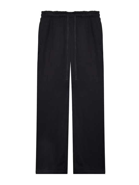 BLACK STRAIGHT LEG SWEATPANTS