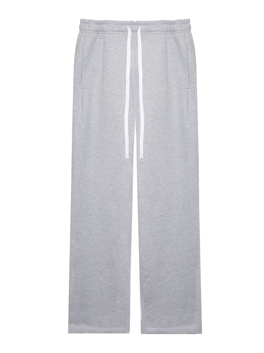 HEATHER GREY STRAIGHT LEG SWEATPANTS
