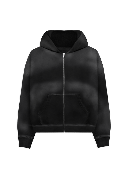 CM8600  BLACK POTASSIUM ZIPPER HOODIE