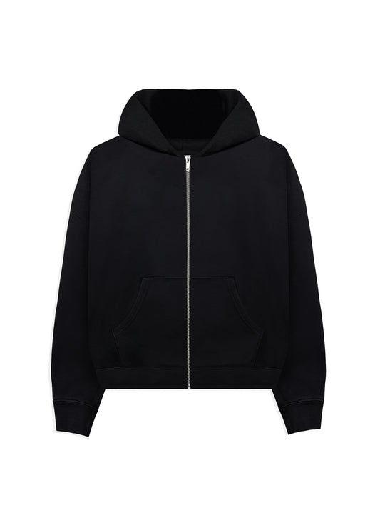 CM8600 BLACK ZIPPER HOODIE